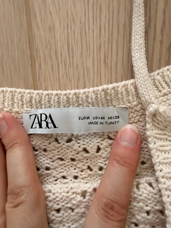 Zara Crochet Knit Crop Tank Top - Image 2