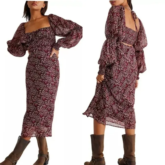 Free People Aglow Midi Dress Size S A-26 - Image 2