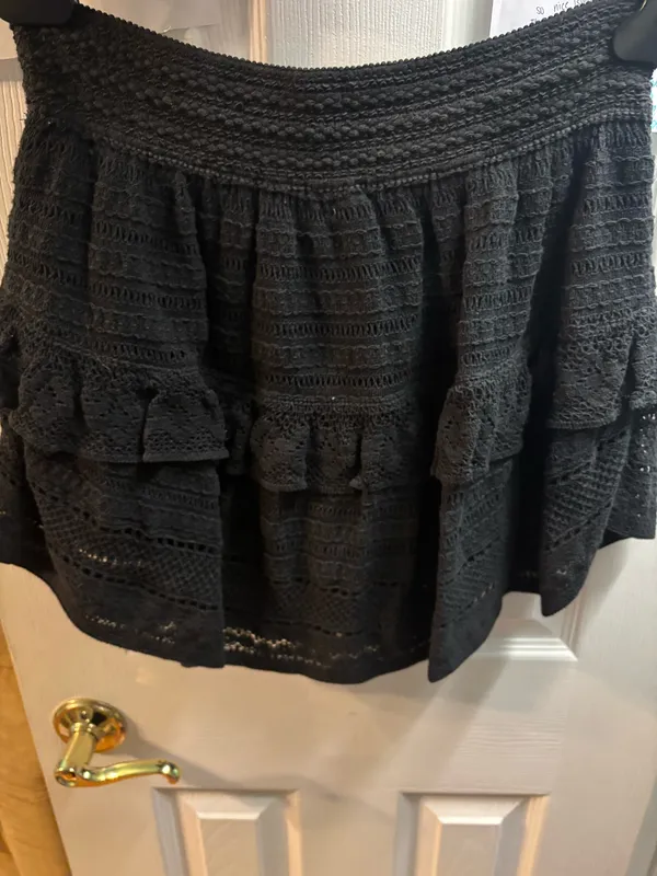 Black Aerie Mini Skirt Ruffle Rock 'N' Small - Image 2