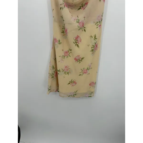 Reverse Womens Yellow Floral Y2K Mini Dress‎ Size M Slip Dainty Feminine Fairy - Image 3