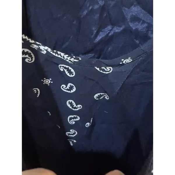 Sundance Brieia Bandana Print Sheer Button Front Dress Size Medium Paisley - Image 5