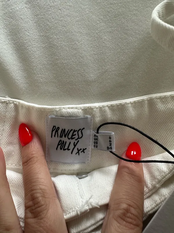 Princess Polly Alrita Denim Skort White - Image 2