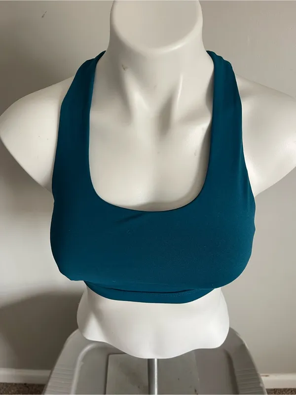 FABLETICS Teal Racerback Sports Bra Sz S - Image 3