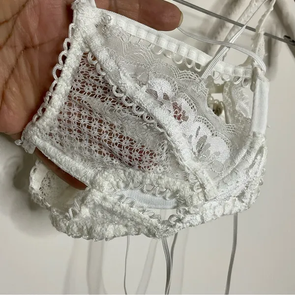 For Love and Lemons Strappy Vega Underwire Bra In White Size XS - Image 3