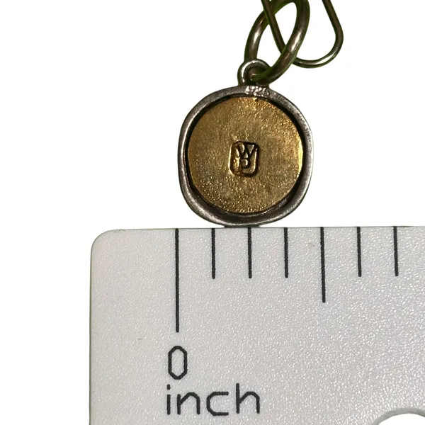 Waxing Poetic Camp Charm Initial S Pendant Sterling Silver Brass Mixed Metal 925 - Image 2