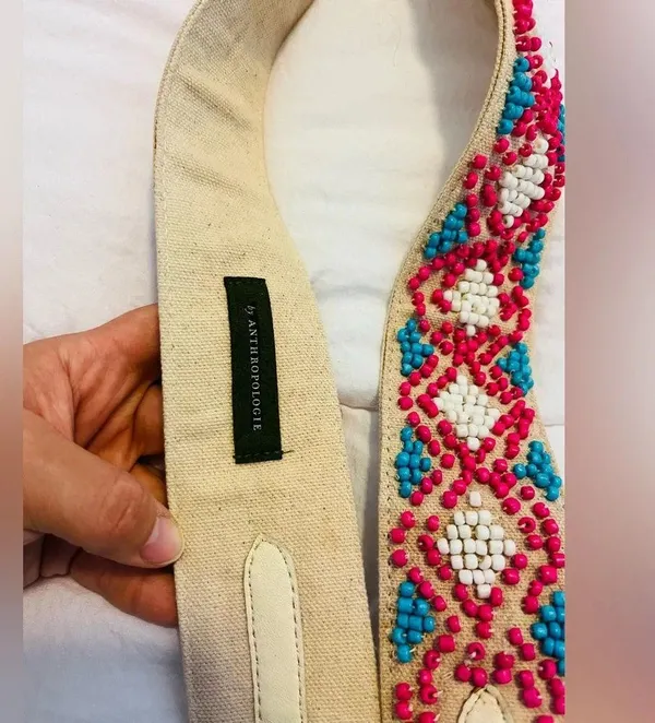 Anthropologie Geo Beaded Bag Strap NWT - Image 8