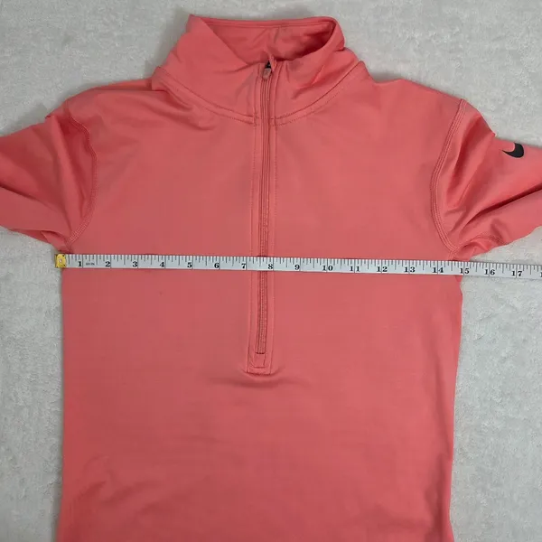 Nike Dry-Fit‎ 1/2 zip Coral Athletic pullover Size S - Image 5