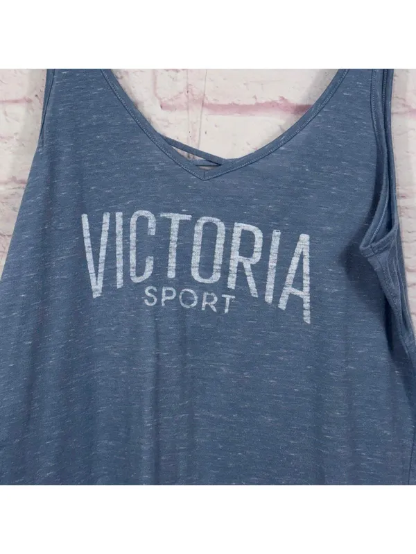 Victoria Sport Women's Blue Tank Top Size Large - Image 2