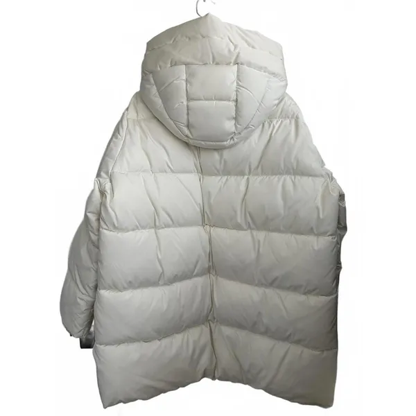 Mango Hood Quilted Coat Puffer Jacket Off White NWT 2XL - Image 5