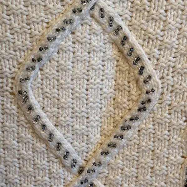 💋💋💋BOGOHO💋💋💋J.Crew Classic Cream Cable Knit Sweater-Small - Image 3