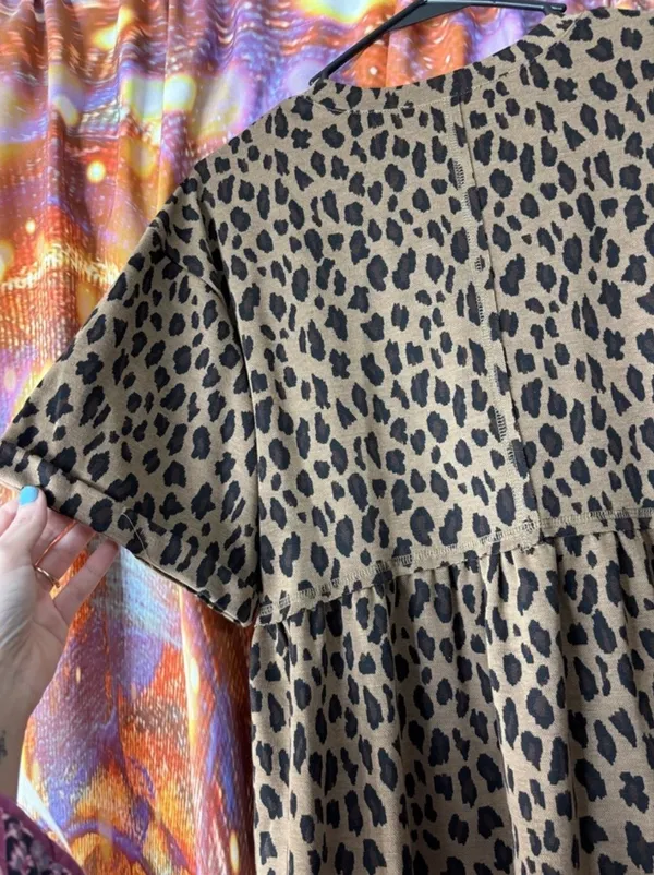 Leopard Print Short Sleeve Mini Dress ✨ - Image 5