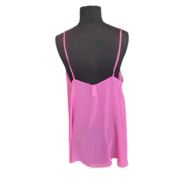 Y2K Victoria's Secret Slip Babydoll Mini Dress Sheer Vintage Women's Size Large - Image 2