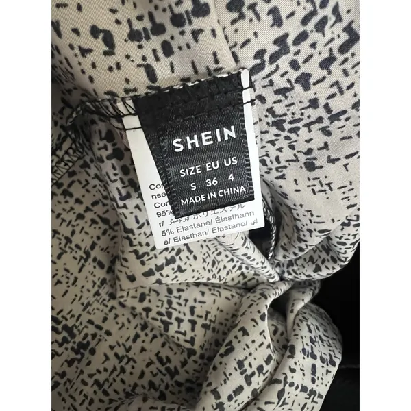 SheIn Black & White High-Low Textured Skirt - Image 4