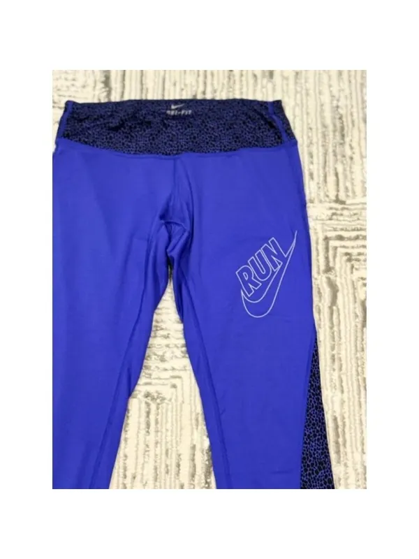 Nike women's small purple/black Dri-Fit capri leggings - Image 3