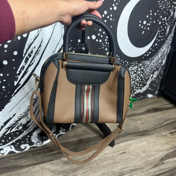 & Other Stories Brown and black shoulder and hand bag - Image 5