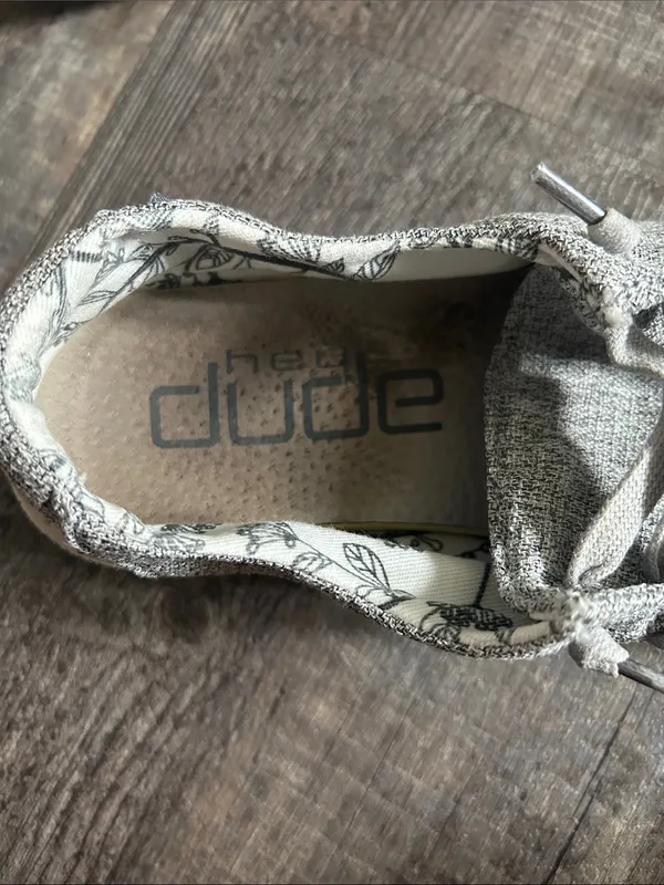 Hey Dude Wally Linen Slip-On Sneakers in Heather Gray - Image 3
