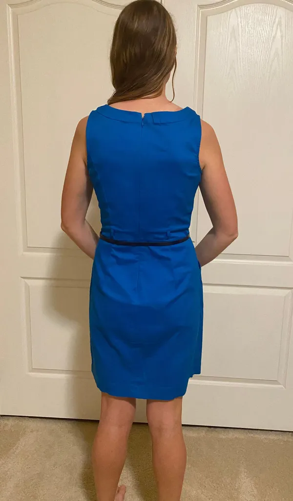 Royal Blue Belted Dress - Image 3