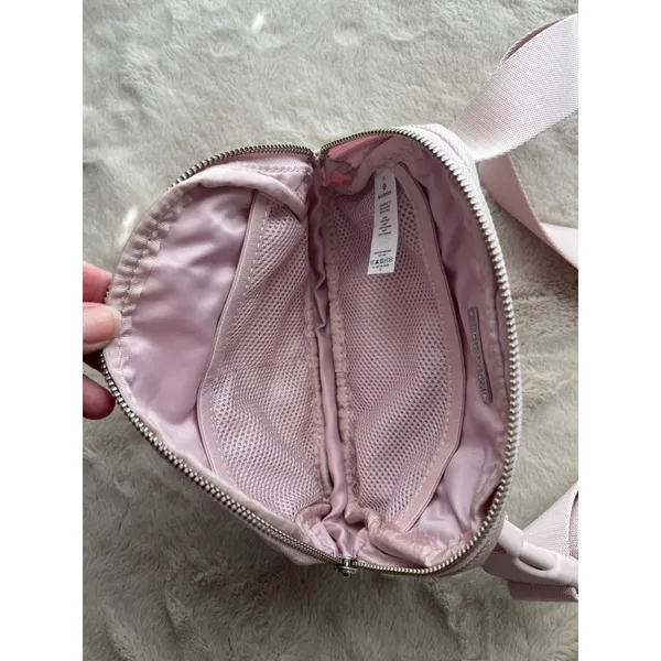 Lululemon Crossbody Belt Bag In Light Pink With Adjustable Strap & Zipper Closur - Image 11