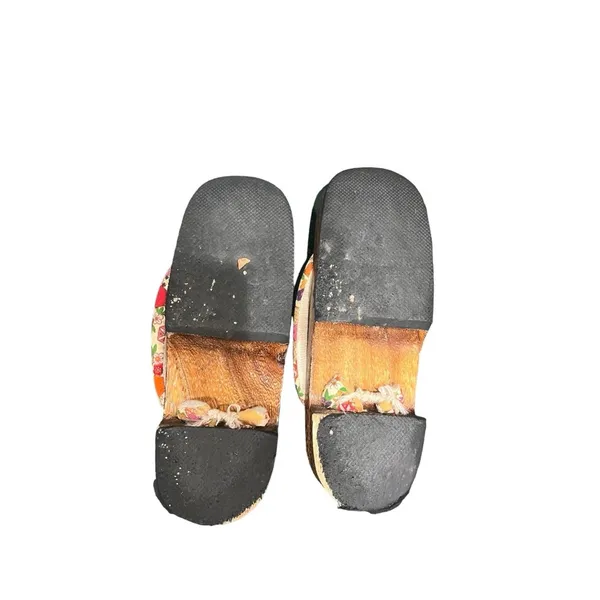 Japanese zōri synthetic wood slippers women's 7/8 - Image 2