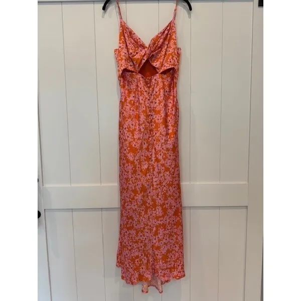 ASTR the Label Women's Floral Cutout Maxi Dress - Orange Pink Summer‎ - Image 2