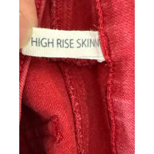 Rag & Bone High Rise Skinny Jeans Red‎ Size 28 Cropped Tencel Blend - Image 11