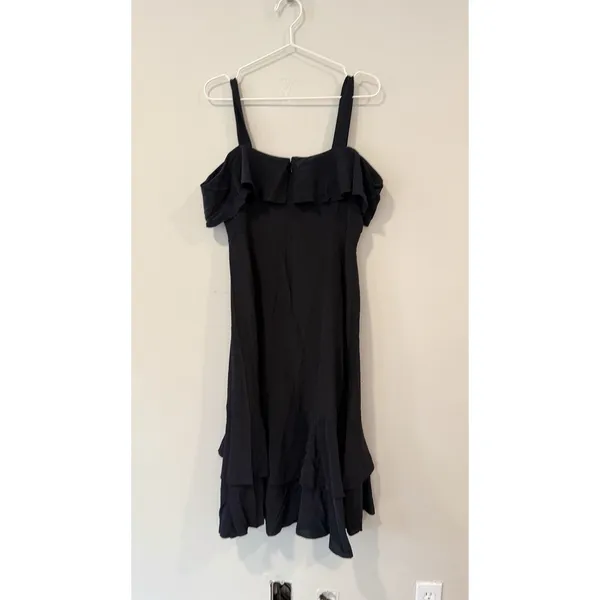 J. Crew Ruffle Midi 100% Silk Dress Size 6 2702 - Image 8