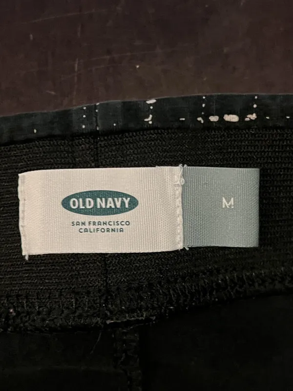 Old Navy Leggings Womens Medium Black White Grid Print Stretch Pull On Cotton - Image 7