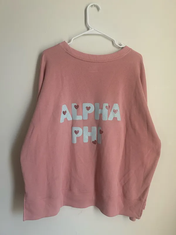 Custom Alpha Phi Sweatshirt XL  - Image 2