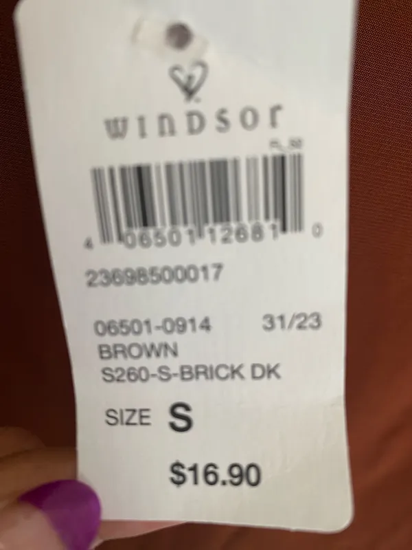 Windsor Rust Mini Skirt with Front Notch  - Image 6