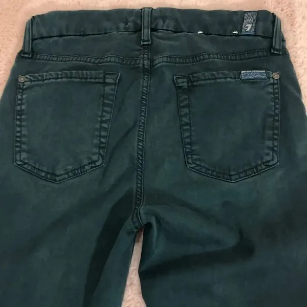 7 for all mankind forest green skinny cropped jean - Image 7