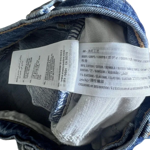 Abercrombie & Fitch Curve Love Ultra High Rise Ankle Straight Jeans 28/6 - Image 6