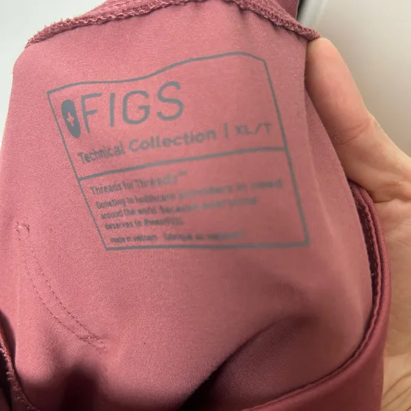 FIGS High Waisted Zamora Jogger style Scrubs in Mauve - Image 8