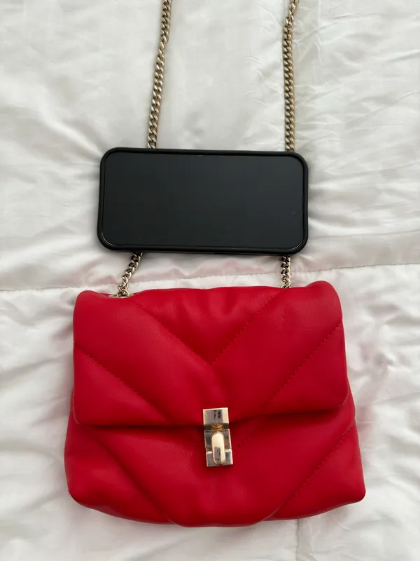 ZARA Red Chain Purse - Image 3