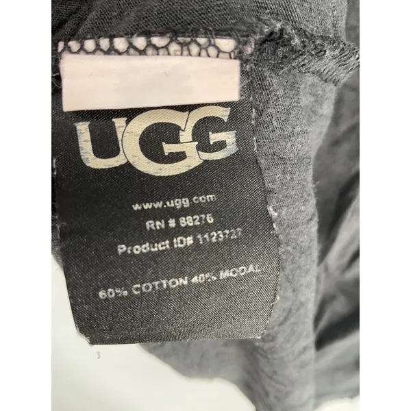 UGG Womens T-Shirt Black Cotton Modal Short Sleeve Crew Neck RTW Size M - Image 4