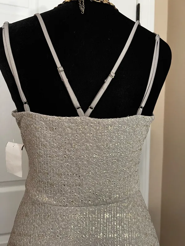 Basil Lola Shimmer gold mini cocktail dress - Image 4