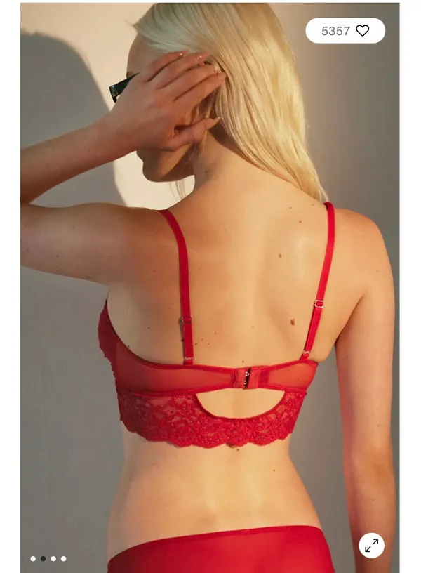 Urban Outfitters Red Lace Bralette - Image 2