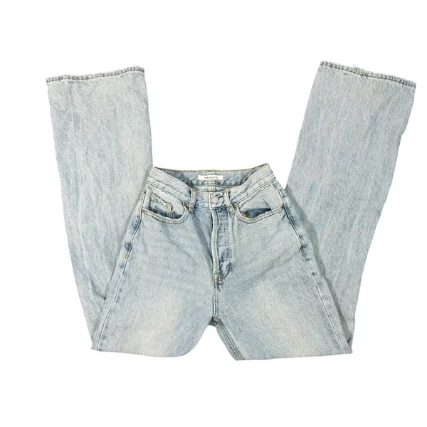 PacSun High Rise Bootcut Jeans Womens 24 Light Wash Denim Button Fly 100% Cotton - Image 6