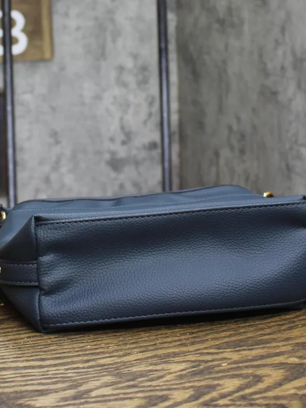 Rosetti Faux Leather Adjustable Crossbody Shoulder Purse Dark Blue One Size - Image 3