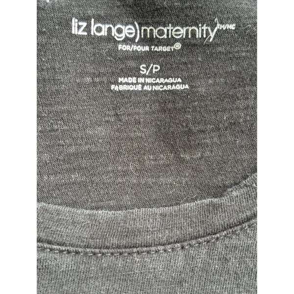 Liz Lange Maternity Target Black Short Sleeve Ruched Side T-Shirt Small S/P - Image 5