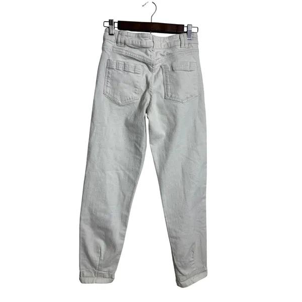 Sézane Manu Trousers in Mottled Ecru size 34 US 2 Pleated Tapered - Image 2