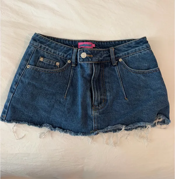 Edikted Denim Skort Mini - Image 2
