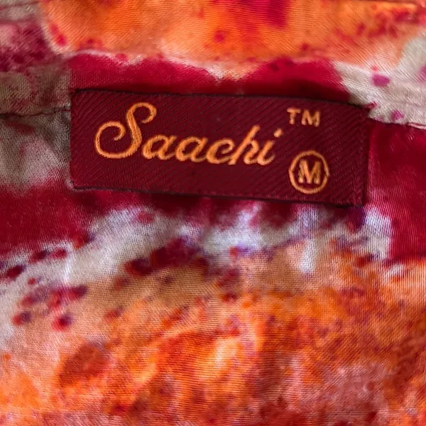 Saachi Colorful Floral 3/4 Sleeve Tunic Shirt Top **Size M** 🌸🌺🌸🌺 - Image 5