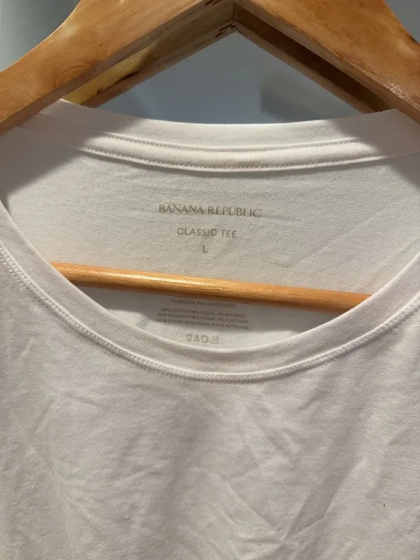 Banana Republic Classic Tee White Size L - Image 2