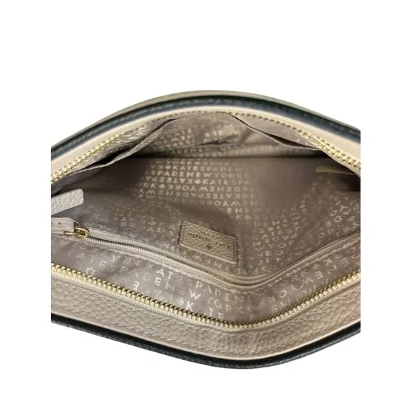 Kate Spade New York WKRU4073 Warm Taupe Pebbled Leather Crossbody Bag‎ Tassel - Image 3
