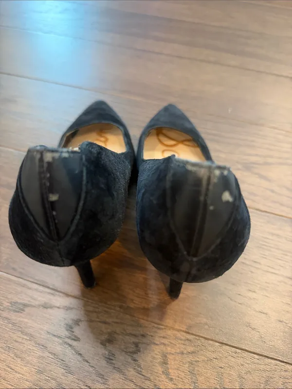 Sam Edelman Black Suede Pointed Toe Stiletto Pumps Size 7.5 - C61-014 - Image 4