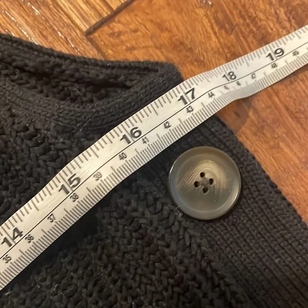 Ann Taylor black ribbed knit button side vest tank medium - Image 4