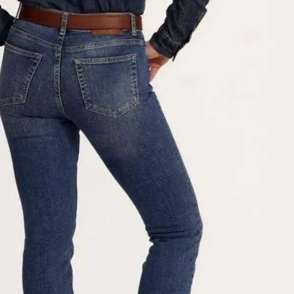 Tecovas Mid Rise Straight Mid wash western jeans size 28‎ - Image 2