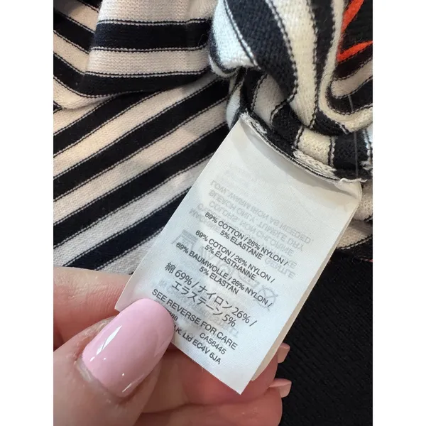 J Crew Striped Knit Sleeveless‎ Sweater Vest Top M Navy Academia Nautical Breton - Image 4