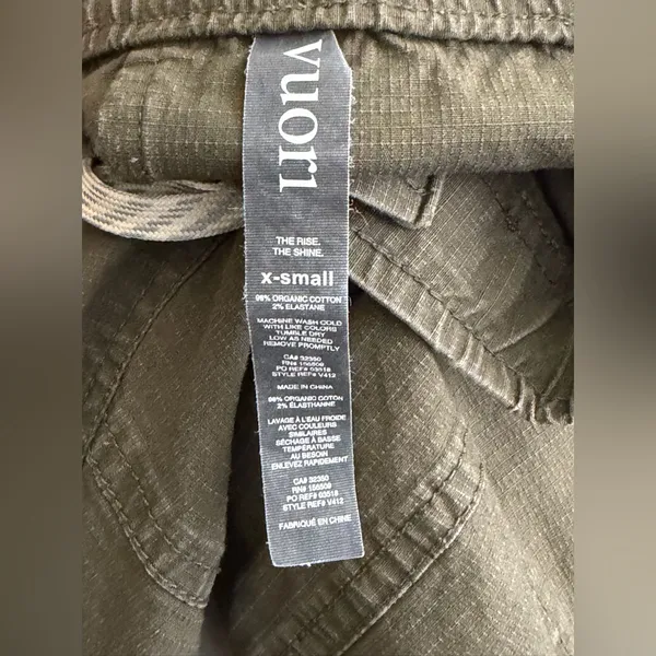 Vuori Women’s Ripstop Drawstring Pants Sz XS Dark Oregano Organic Cotton Joggers - Image 10