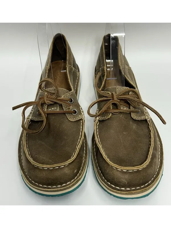 NEW Ariat Women’s Cruiser Castaway Shoes Sz 9.5 B Brown Leather Lace Up Moc Toe - Image 2